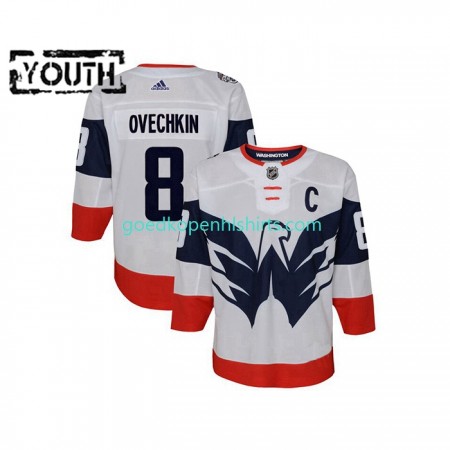 Washington Capitals Alexander Ovechkin 8 Adidas 2023 NHL Stadium Series Wit Authentic Shirt - Kinderen